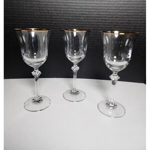 4 Royal Bavarian Pair Of Crystal Wine Water Glasses Stemware 7.5"x3 Clear Marked